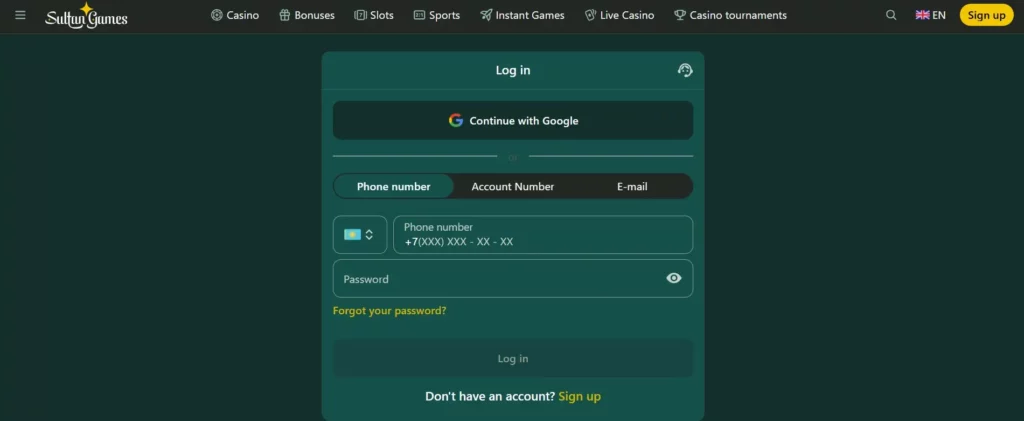 Sultan-Casino.com Login: Security Tips and Recovery Options