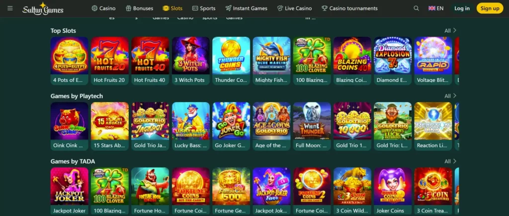 Slot Games at Sultan-Casino.com: What Players Usually Look For